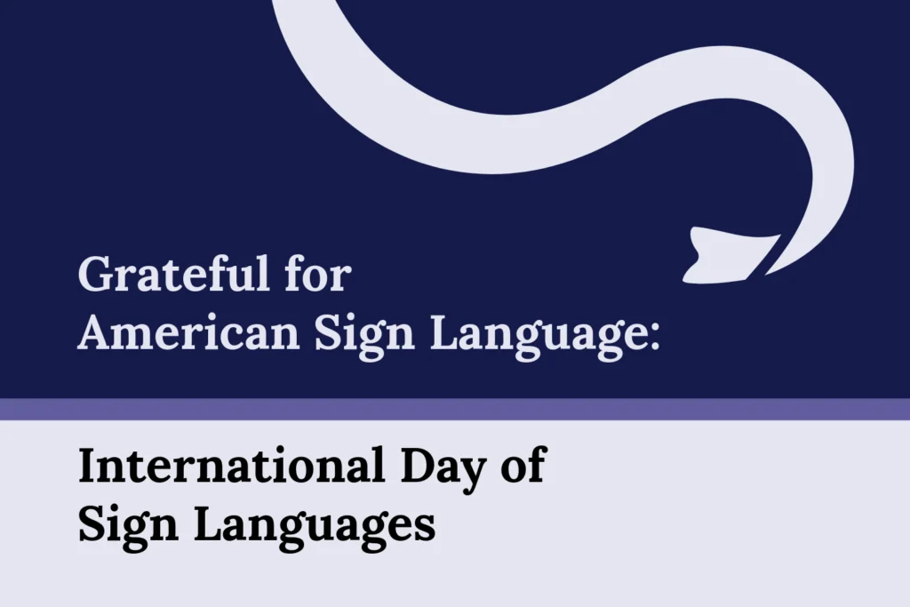 An image with two background colours, top is navy blue, bottom is white with a purple line in between. The title is split with 